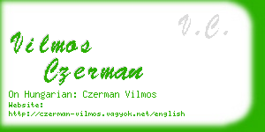 vilmos czerman business card